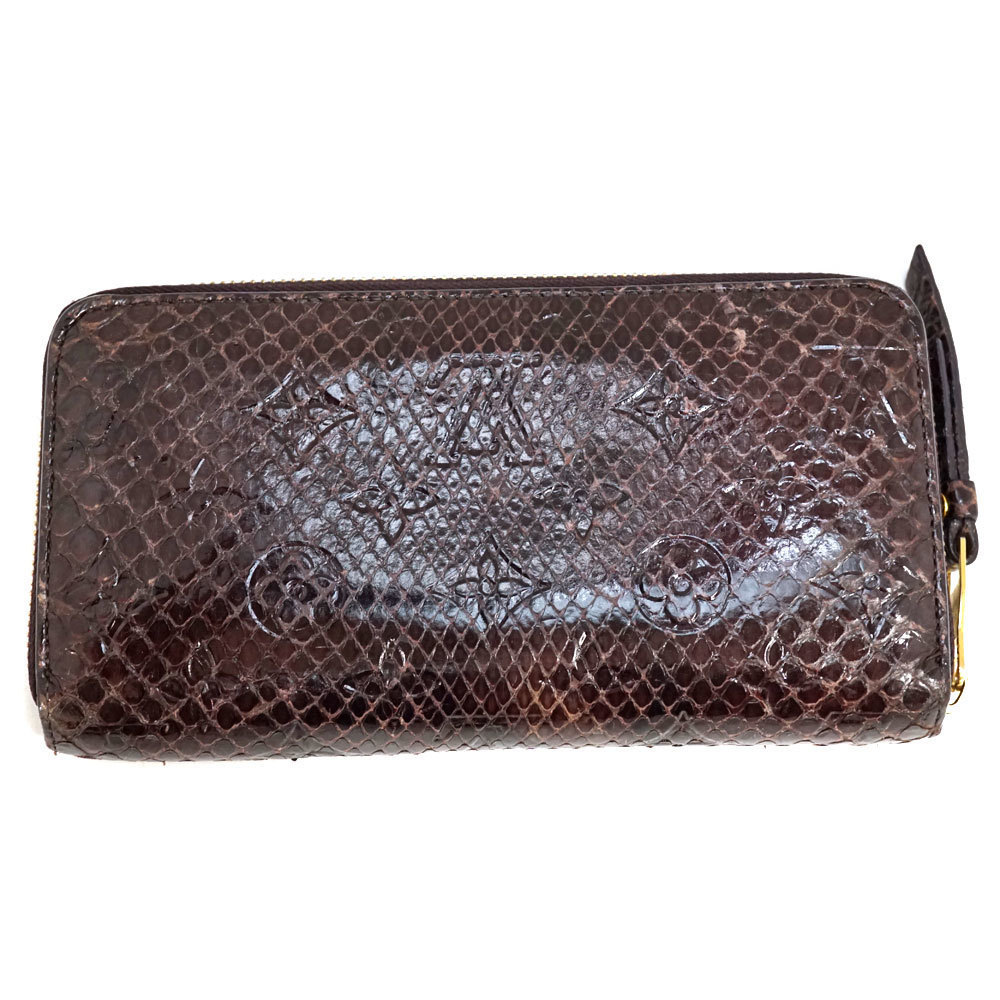 Louis Vuitton Snakeskin Python Purple Wallet Zipp… - image 2